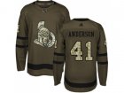 Youth Adidas Ottawa Senators #41 Craig Anderson Green Salute to Service Stitched NHL Jersey