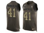 Men's Nike Carolina Panthers #41 Captain Munnerlyn Limited Green Salute to Service Tank Top NFL Jersey