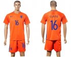 Holland #16 Clasie Home Soccer Country Jersey