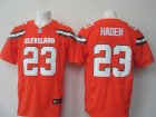 Nike Cleveland Browns #23 Joe Haden Orange Jerseys(Elite)