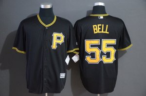 Pirates #55 Josh Bell Black Cool Base Jersey