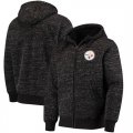 Pittsburgh Steelers G III Sports by Carl Banks Discovery Sherpa Full Zip Jacket Heathered Black