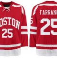 Boston University Terriers BU #25 David Farrance Red Stitched