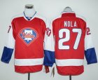 Philadelphia Phillies #27 Aaron Nola Red Long Sleeve Stitched Baseball Jersey