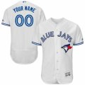 Mens Majestic Toronto Blue Jays Customized White Flexbase Authentic Collection MLB Jersey