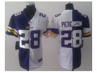 Nike Women Minnesota Vikings #28 Adrian Peterson white-purple[Elite split]