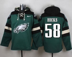 Nike Philadelphia Eagles #58 Jordan Hicks Green Player Pullover Hoodie