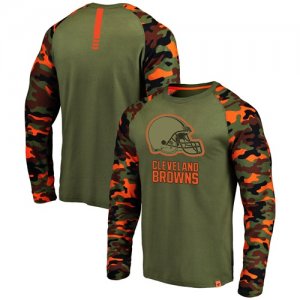 Cleveland Browns Heathered Gray Camo NFL Pro Line by Fanatics Branded Long Sleeve