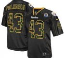 Nike Steelers #43 Troy Polamalu Black(Camo Number) With Hall of Fame 50th Patch NFL Elite Jersey