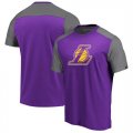 Los Angeles Lakers Fanatics Branded Iconic Blocked T-Shirt Purple