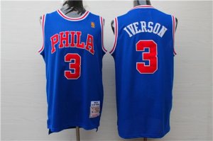 76ers #3 Allen Iverson Blue 1996-97 Hardwood Classics Jersey