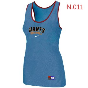 Nike San Francisco Giants Tri-Blend Racerback stretch Tank Top L.Blue