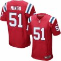 Mens Nike New England Patriots #51 Barkevious Mingo Elite Red Alternate NFL Jersey