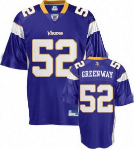 nfl minnesota vikings #52 chad greenway purple