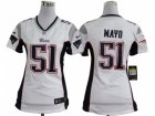 Nike women nfl new england patriots #51 jerod mayo white jerseys