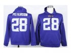 Nike jerseys minnesota vikings #28 adrian peterson purple[pullover hooded sweatshirt]