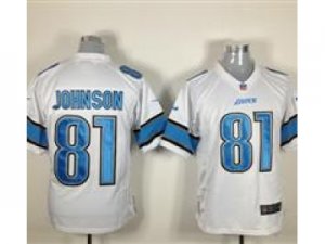 Nike nfl Detroit Lions #81 Calvin Johnson White Game Jerseys