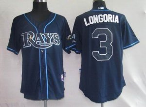 mlb tampa bay rays #3 longoria dark blue