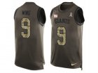 Mens Nike New York Giants #9 Brad Wing Limited Green Salute to Service Tank Top NFL Jersey