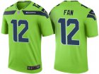 Seattle Seahawks #12 12th Fan Green Color Rush Legend Jersey