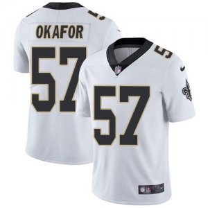 Nike Saints #57 Alex Okafor White Vapor Untouchable Limited Jersey