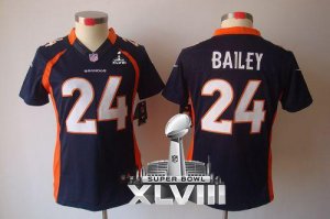 2014 super bowl xlvii nike women nfl jerseys denver broncos #24 bailey blue[nike limited]