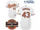 mlb Baltimore Orioles #43 Jim Johnson white Cool Base[20th Anniversary Patch]