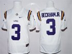 LSU Tigers 3 Odell Beckham Jr. White College Jersey