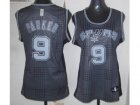 women nba san antonio spurs #9 tony parker black-grey[2012]