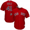 Red Sox #41 Chris Sale Scarlet 2018 World Series Cool Base Player Jersey