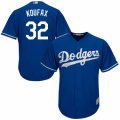 Men's Majestic Los Angeles Dodgers #32 Sandy Koufax Replica Royal Blue Alternate Cool Base MLB Jersey