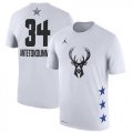 Bucks #34 Giannis Antetokounmpo White 2019 NBA All-Star Game Men's T-Shirt