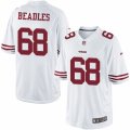 Mens Nike San Francisco 49ers #68 Zane Beadles Limited White NFL Jersey