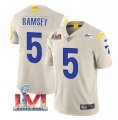 Nike Rams #5 Jalen Ramsey Bone 2022 Super Bowl LVI Vapor Limited Jersey