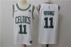 Mens Nike Boston Celtics #11 Kyrie Irving Authentic White Home NBA Jersey
