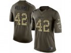 Mens Nike New Orleans Saints #42 Marcus Williams Limited Green Salute to Service NFL Jersey