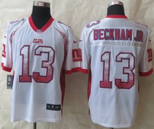 Nike New York Giants #13 Odell Beckham Jr White jerseys(Drift Fashion Elite)