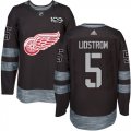 Detroit Red Wings #5 Nicklas Lidstrom Black 1917-2017 100th Anniversary Stitched NHL Jersey