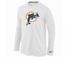 Nike Miami Dolphins Logo Long Sleeve T-Shirt WHITE