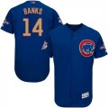 Chicago Cubs #14 Ernie Banks Blue World Series Champions Gold Program Flexbase Jersey
