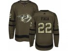 Men Adidas Nashville Predators #22 Kevin Fiala Green Salute to Service Stitched NHL Jersey