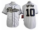 San Diego Padres #10 Justin Upton White Cool Base Stitched Baseball Jersey