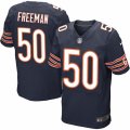 Men's Nike Chicago Bears #50 Jerrell Freeman Elite Navy Blue Team Color NFL Jersey