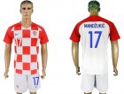 Croatia 17 MANDZUKIC Home 2018 FIFA World Cup Soccer Jersey