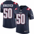 Mens Nike New England Patriots #50 Rob Ninkovich Limited Navy Blue Rush NFL Jersey