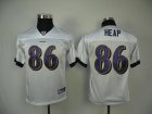 youth nfl baltimore ravens #86 todd heap white