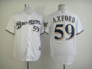 mlb jerseys milwaukee brewers #59 axford white