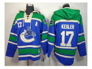 nhl jerseys vancouver canucks #17 kesler blue-green[pullover hooded sweatshirt][patch A]