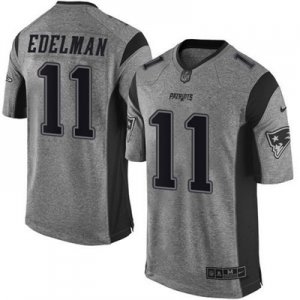 Nike New England Patriots #11 Julian Edelman Gray jerseys(Limited)