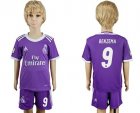 Real Madrid #9 Benzema Away Kid Soccer Club Jersey